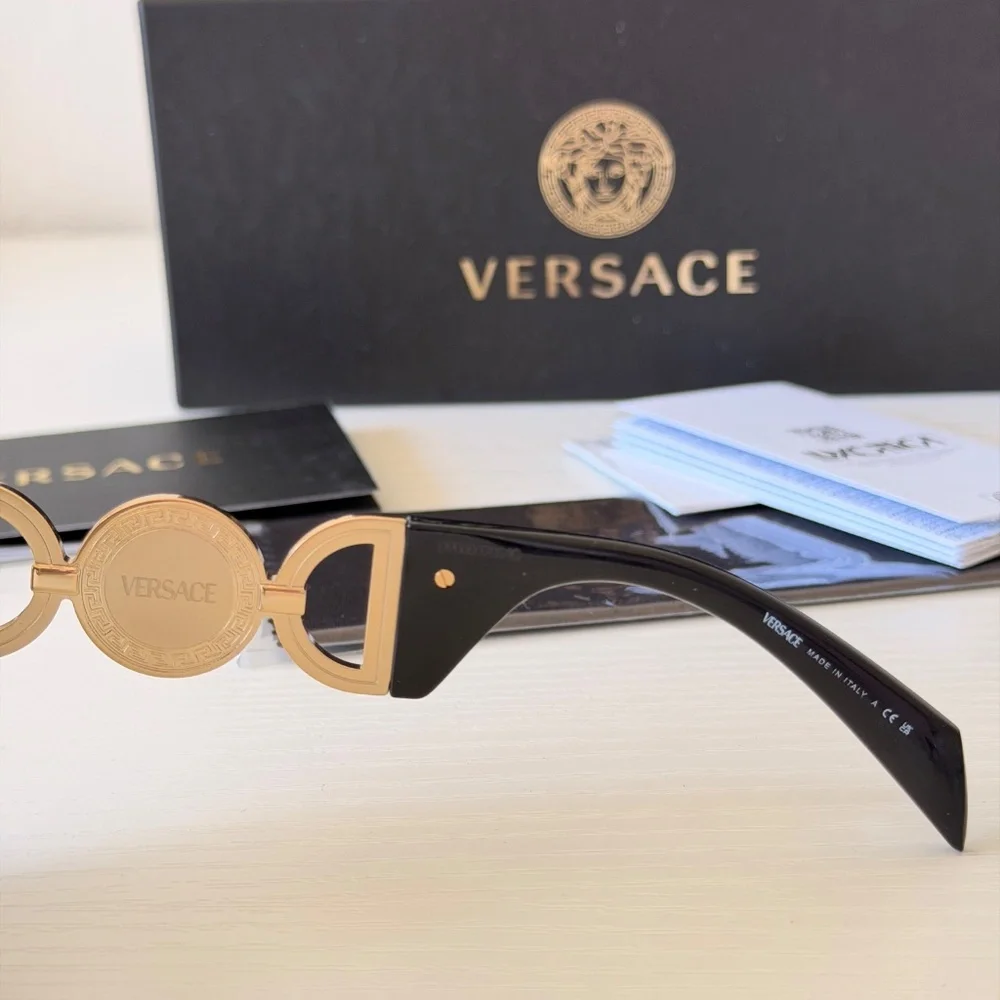 New, Versace Light Grey Mask Sunglasses VE2258 1002/6G, Authentic